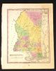 Orig Antique Map 1827 Mississippi Ms Indian Native American Chickasaw Choctaw AL, FL, GA, MS, NC, SC photo 1