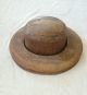 Vintage Antique Wood Wooden Hat Mold Form Block Millinery Brim & Top Hat 2 Piece Industrial Molds photo 1