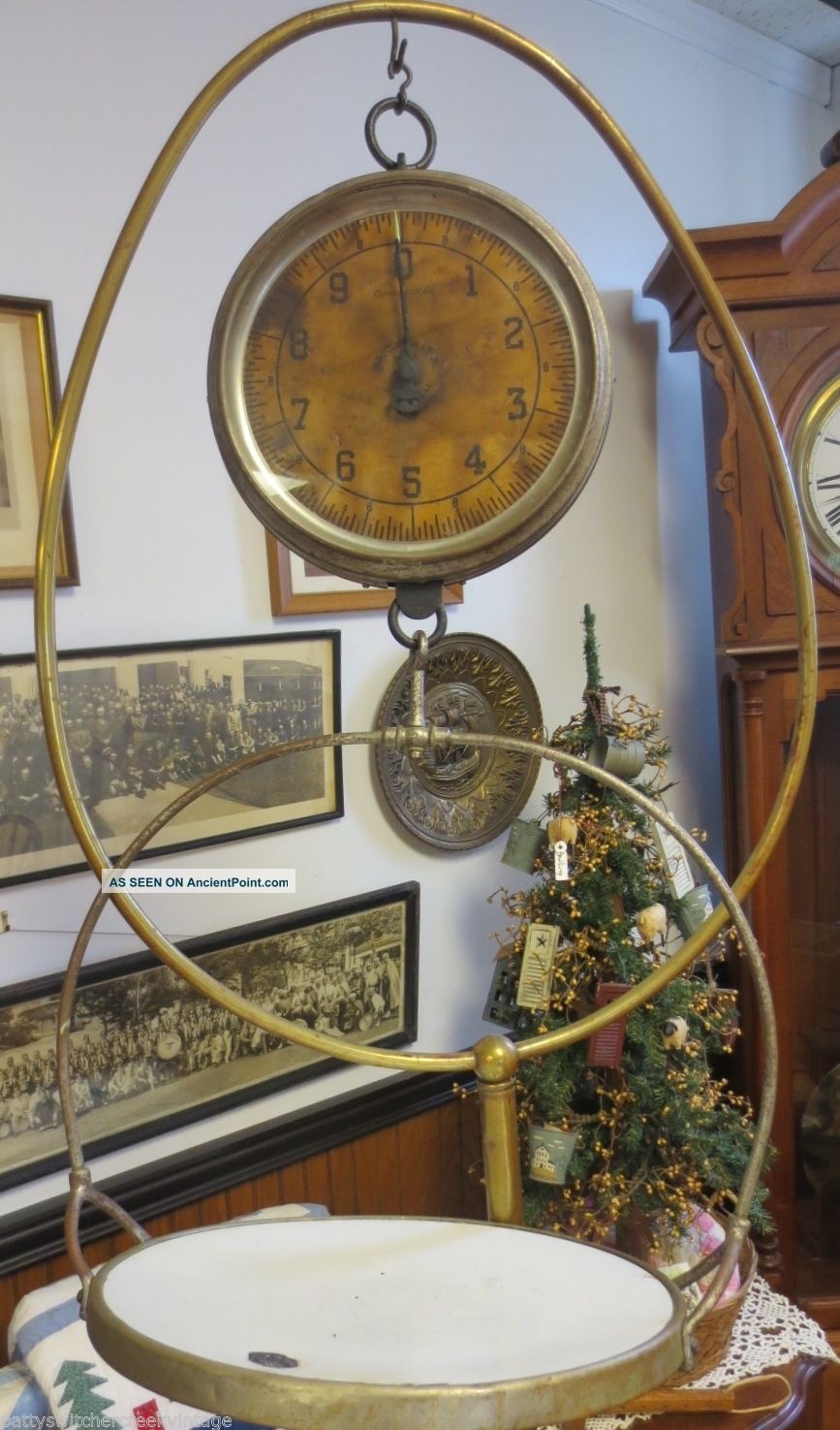 Antique John Chattillon & Sons Mercantile General Store 30 Pound Scale W/tray Scales photo