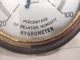 Vintage Hardwood & Brass Hygrometer - Percentage Of Relative Humidity - Germany Compasses photo 3