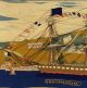 Antique 19thc Folk Art Woolwork Embroidered Hms Chesapeake Sailing Ship,  Nr Folk Art photo 3