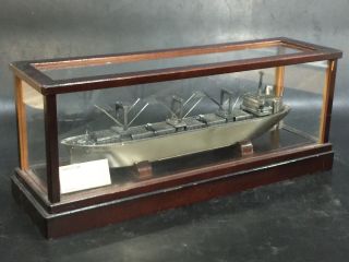 Vintage Cargo Vessel Ship Factory Presentation Launching Display Model Metal E77 photo