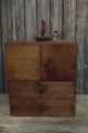 Rare Antique Wood Storage Cupboard Cabinet Cubby Slots Drawers Aafa Nr Primitives photo 2