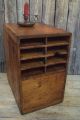 Rare Antique Wood Storage Cupboard Cabinet Cubby Slots Drawers Aafa Nr Primitives photo 7