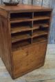 Rare Antique Wood Storage Cupboard Cabinet Cubby Slots Drawers Aafa Nr Primitives photo 8