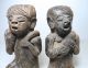 Peru Moche Mochica Chimu Black Pottery 2 Figures Unknown Age Pre Columbian ? Latin American photo 9