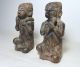 Peru Moche Mochica Chimu Black Pottery 2 Figures Unknown Age Pre Columbian ? Latin American photo 1