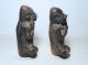 Peru Moche Mochica Chimu Black Pottery 2 Figures Unknown Age Pre Columbian ? Latin American photo 5