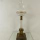Antique Cricklite Clarke Patent Glass Fairy Lamp Candle Holder Brass Base Lamps photo 1