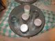 Antique Metal Spice Tin Pie Food Keeper Primitive Early Century W/ 6 Jars Primitives photo 2