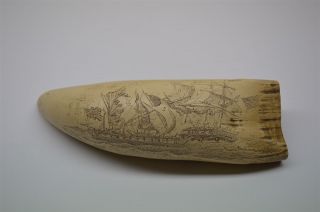 Faux Scrimshaw Of Us Constitution Capturing The Frigate Guerriere In 1812 photo