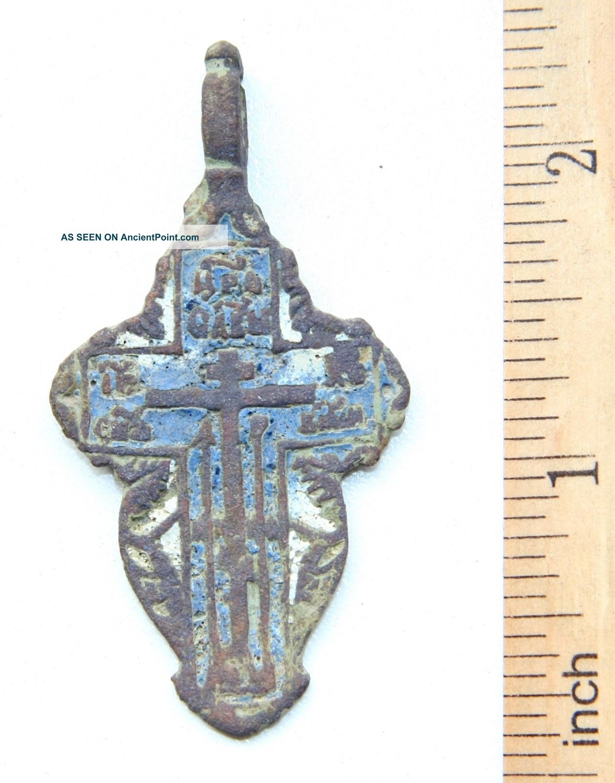 Ancient Old Believer Bronze Enamel Cross Female (ocr15) Byzantine photo
