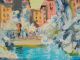 Impressionist Painting Of Piazza Navona Rome By Listed American Other Maritime Antiques photo 9