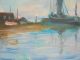 Well Listed American Artist Painting U K Thames Low Tide Impressionism Other Maritime Antiques photo 2
