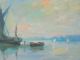 Well Listed American Artist Painting U K Thames Low Tide Impressionism Other Maritime Antiques photo 5