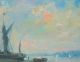 Well Listed American Artist Painting U K Thames Low Tide Impressionism Other Maritime Antiques photo 6
