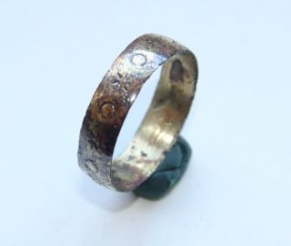 Ancient Old Viking Bronze Ornament Ring (oct80) photo