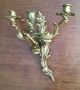Antique Pair Gilded Brass Bronze Sconce Rococo Candleholder Sconces Chandeliers, Fixtures, Sconces photo 1