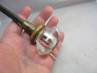Vtg Antique Clear Pressed Glass And Brass Small Door Knob photo