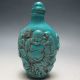 Chinese Turquoise Hand - Carved Buddha Snuff Bottle Snuff Bottles photo 2