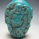 Chinese Turquoise Hand - Carved Buddha Snuff Bottle Snuff Bottles photo 3