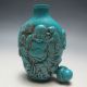 Chinese Turquoise Hand - Carved Buddha Snuff Bottle Snuff Bottles photo 4