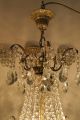 Antique French Huge Spider Style Crystal Chandelier Lamp 1940s 19in Diametr Chandeliers, Fixtures, Sconces photo 1