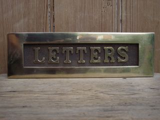Ex Display Victorian Old Style Brass Letter Box Vintage Edwardian Georgian Style photo