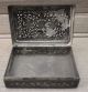 Antique Brass Sheet Made Jewelry Box With Net Cutting Hand Carving Work Metalware photo 1