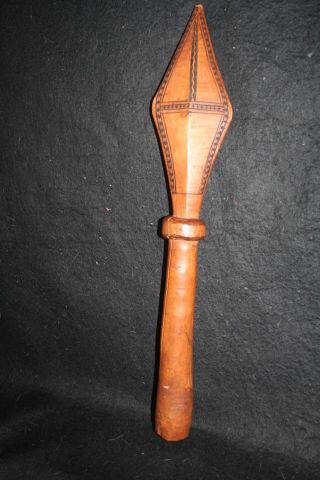 Solomon Islands Vintage Wooden Spear Shaped Club photo
