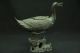 Chinese Antique Bronze Incense Burner Statue Goose Duck Type W/marked Incense Burners photo 6