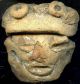 Pre - Columbian 4 Aztec Mazapan Clay Figure Heads,  Ca; 700 - 1200 Ad The Americas photo 2