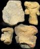 Pre - Columbian 4 Aztec Mazapan Clay Figure Heads,  Ca; 700 - 1200 Ad The Americas photo 3