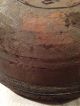 Wonderful Early Beehive Wood Dough Bowl,  Putty Paint,  Out Of Round Primitives photo 5