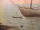 19th Century Nautical Painting Antique Schooner Steam Ocean Boat Shore Seascape Other Maritime Antiques photo 8