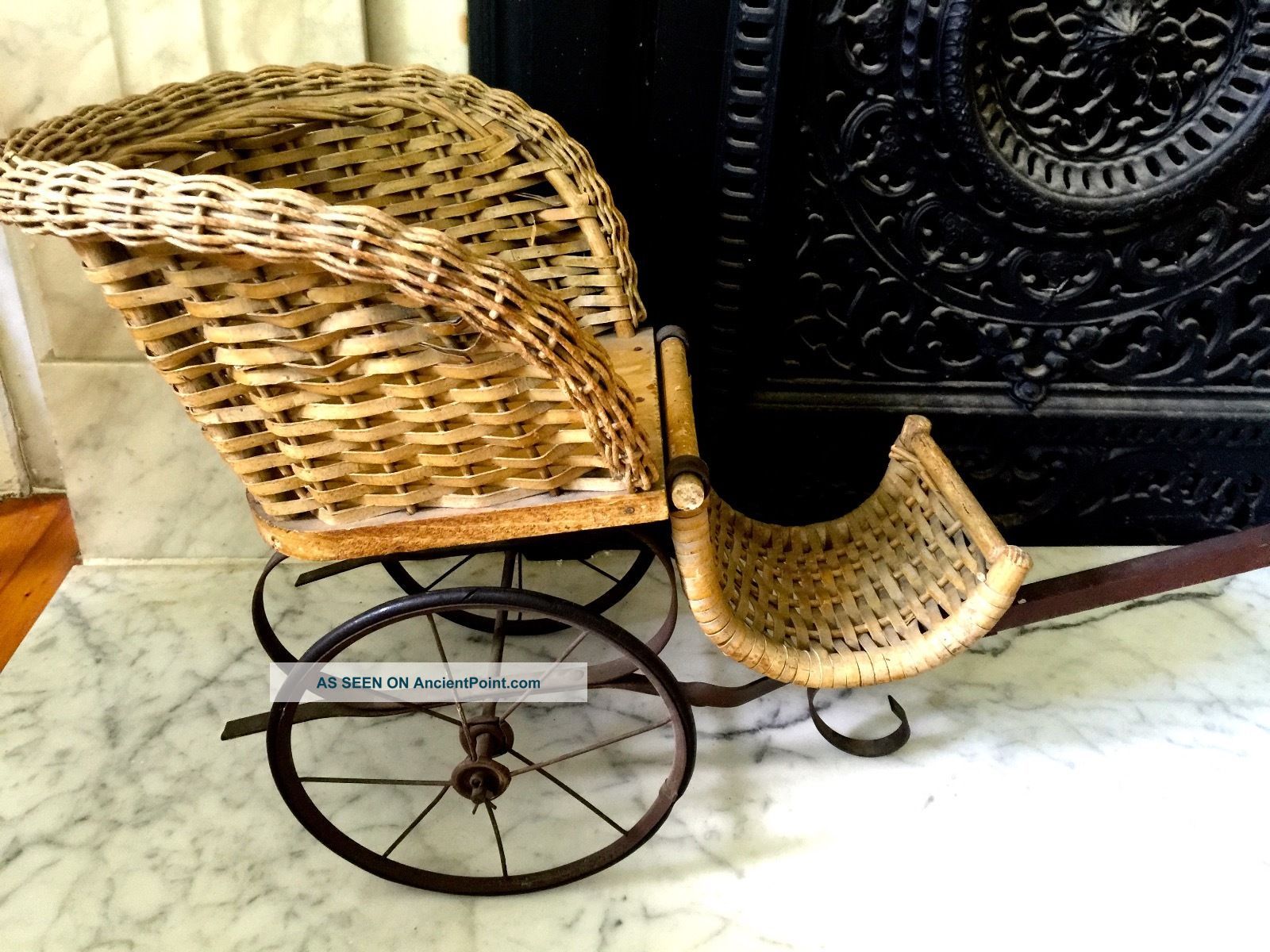 Wicker Doll Pull - Carriage Late 1700 ' S / Early 1800 ' S Cart Dog/goat Great Baby Carriages & Buggies photo