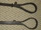 Huge Antique 1800 ' S Pair Blacksmith Hand Forged Iron Victorian Fireplace Tools Fireplaces & Mantels photo 11