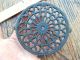 Vintage/ Antique Small Cast Iron Trivet Paw Footed (4) Feet Trivets photo 5