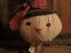 Primitive Folk Art Grungy Snowman Make Do Vintage Hog Scraper Primitives photo 3