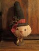Primitive Folk Art Grungy Snowman Make Do Vintage Hog Scraper Primitives photo 6