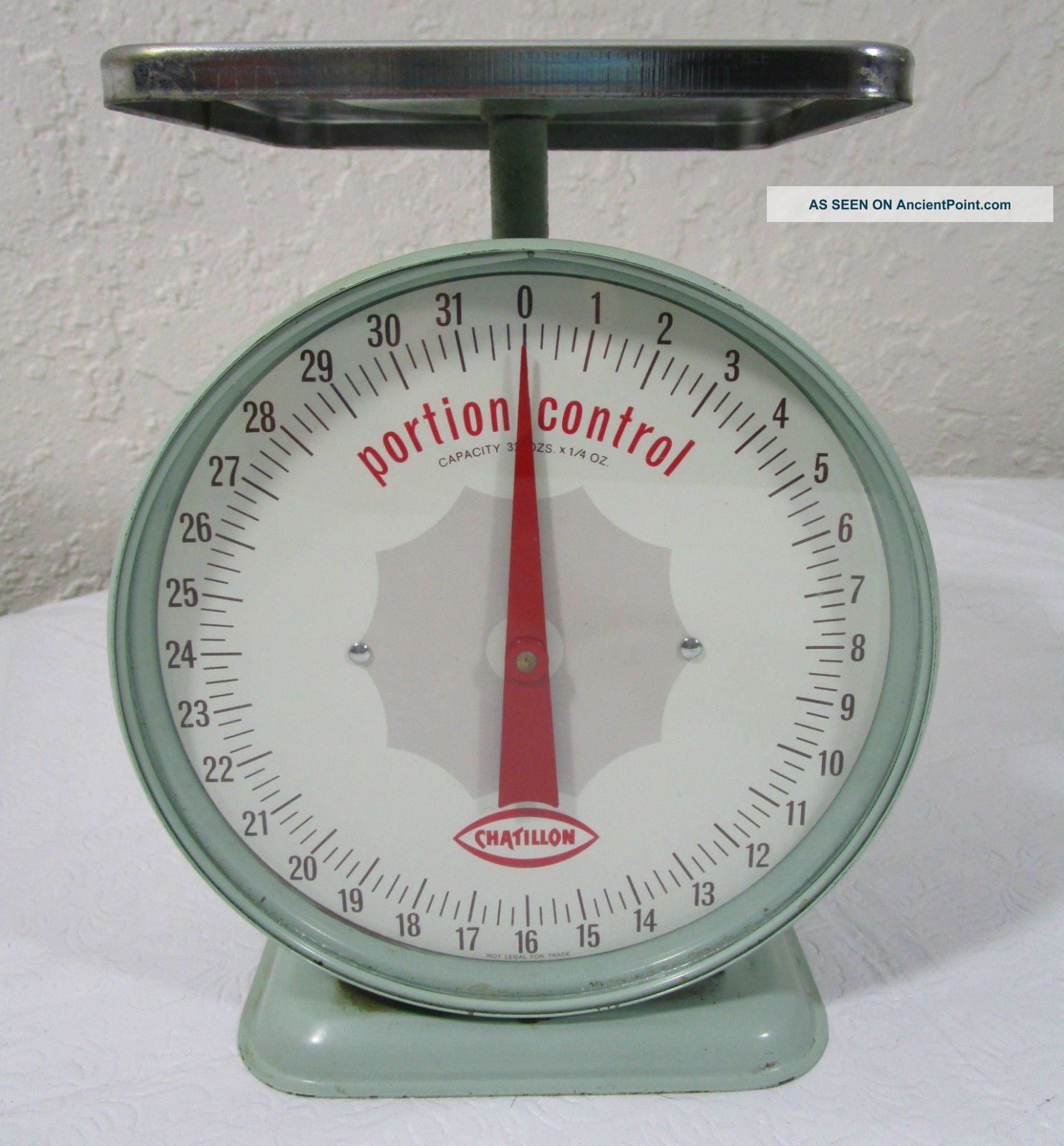 Vintage Scale Chatillon 32 Oz Antique Green Scales photo