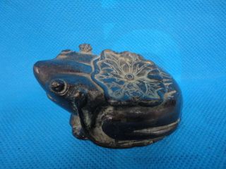 China Old Copper Frog Paperweight Or Pen Rack Collection（tq18） photo