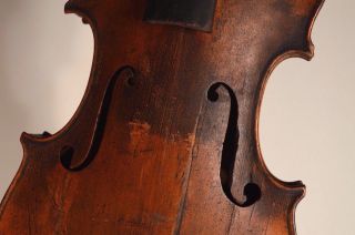 Very Old 4/4 Violin Project,  Needs Work,  Vintage Antique photo