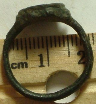 Rare Roman Soldiers Seal Ring Artifact Size 9 Us Winged Hippocampus Sea - Horse photo