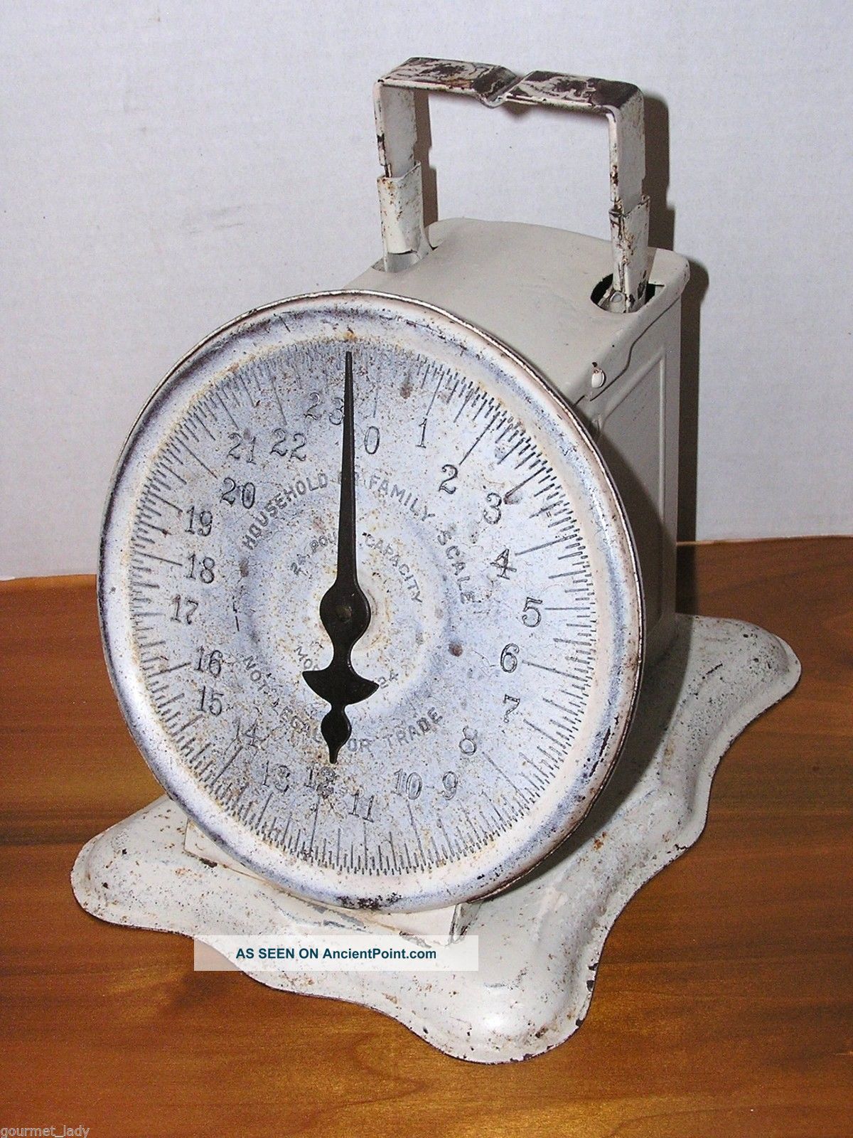 Antique Old White Metal 24 Lb Household Family Scale T24 Kitchen Decor Restore,Pottery Barn Carlisle Sofa Review