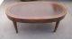 Antique Wooden Oval Coffee Table With Leather Top & Drawer 1800-1899 photo 9