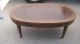 Antique Wooden Oval Coffee Table With Leather Top & Drawer 1800-1899 photo 1
