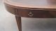 Antique Wooden Oval Coffee Table With Leather Top & Drawer 1800-1899 photo 2