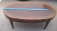 Antique Wooden Oval Coffee Table With Leather Top & Drawer 1800-1899 photo 5