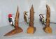 4 Vintage Hand Carved Wood Birds Ron Holmes Saltville Va Turkey Crow Woodpeckers Carved Figures photo 4